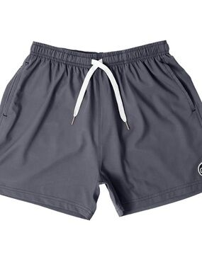 Cove Men's Charcoal Athletic Shorts with White Drawstring